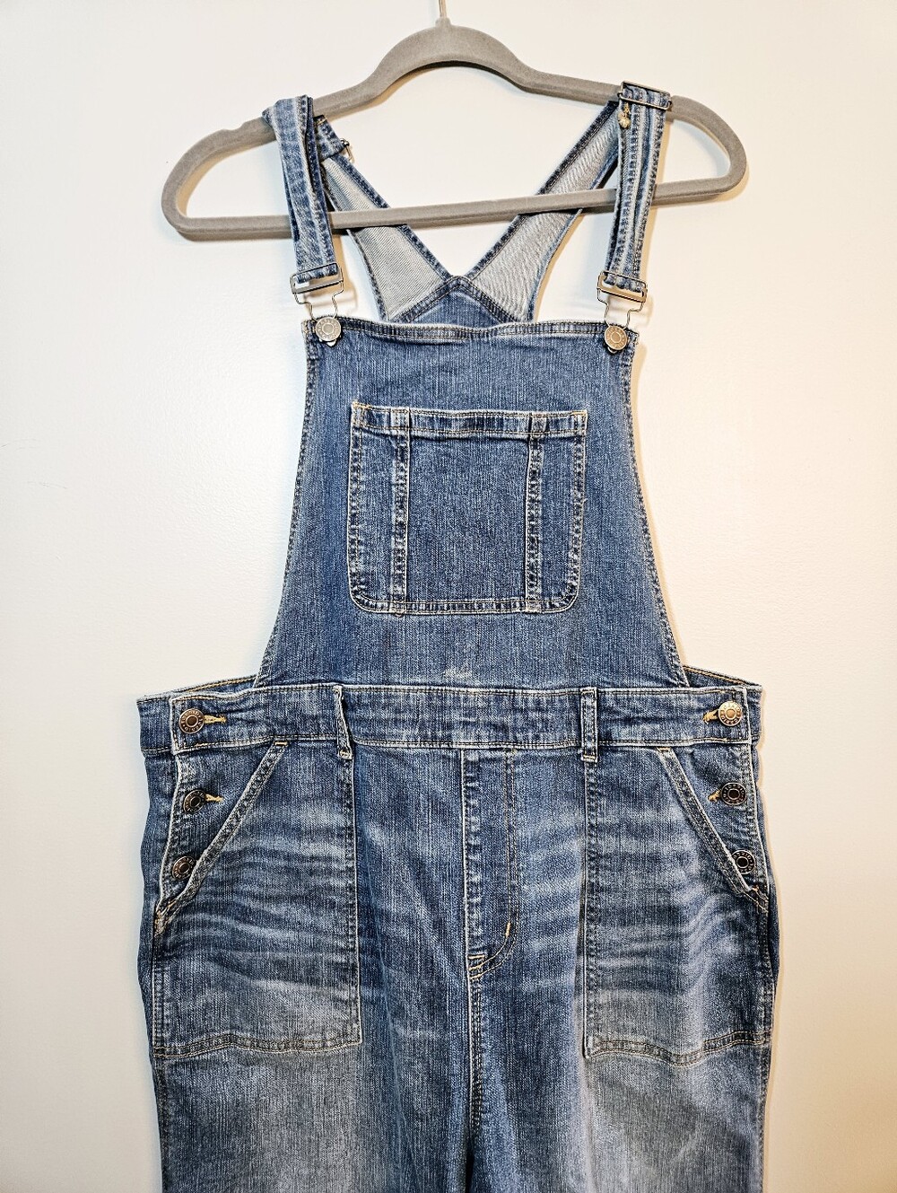 torrid Light Blue Wide-Leg Denim Overalls - Picture 4 of 6
